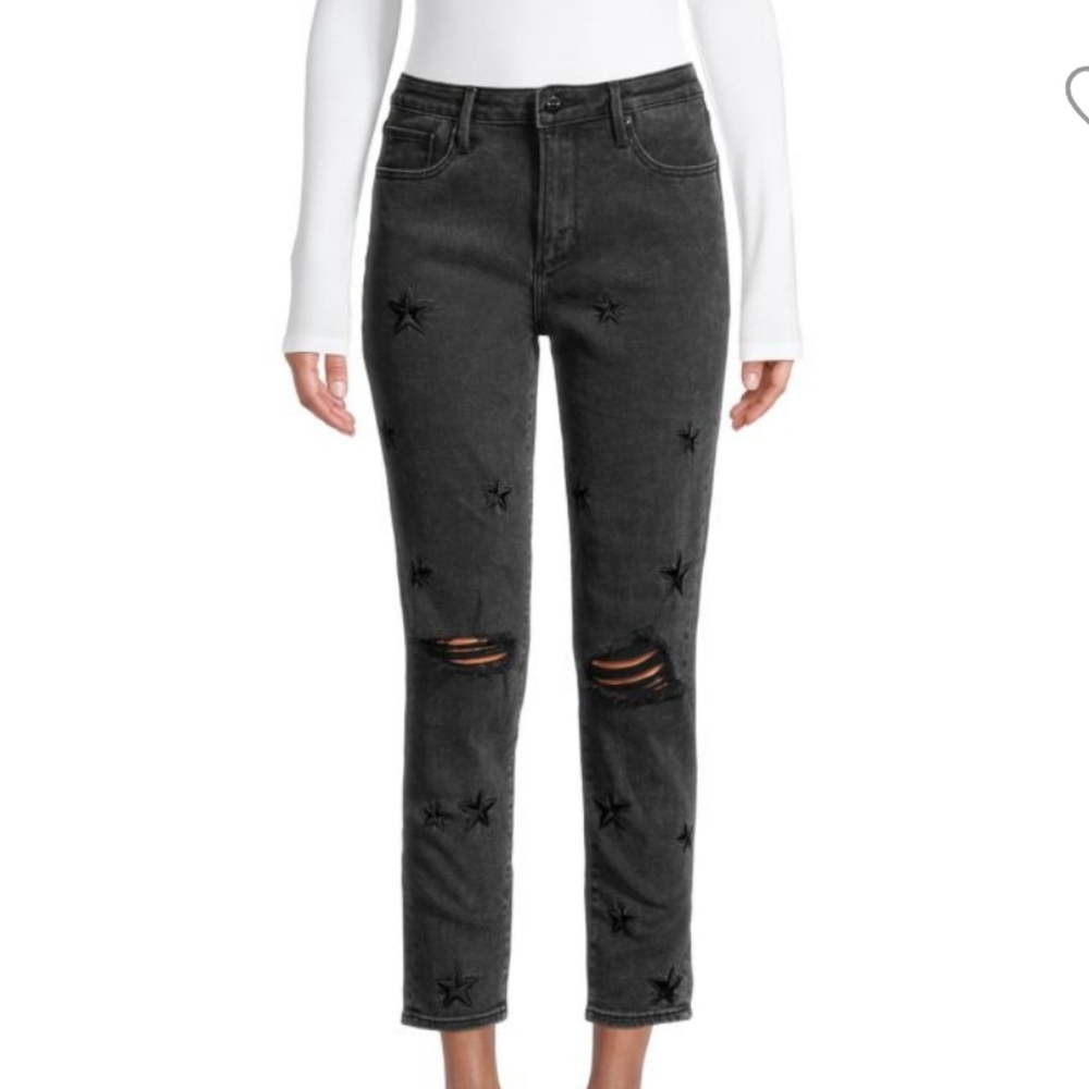 Driftwood Gizelle Star Jeans W26 | Distressed Embroidered Denim Size 2-4
